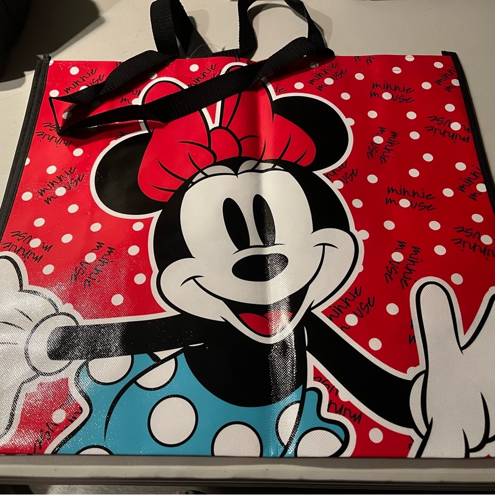 Disney Minnie Mouse Red and Black Tote plastic - Picture 2 of 2